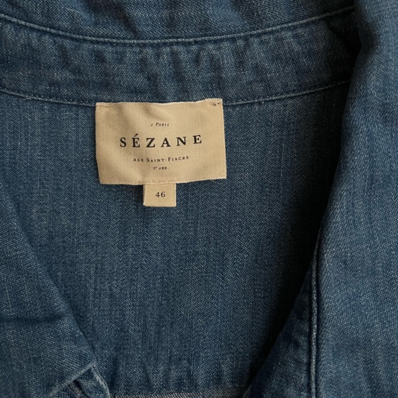 Sezane Tea Dress Denim - Picture 3 of 8